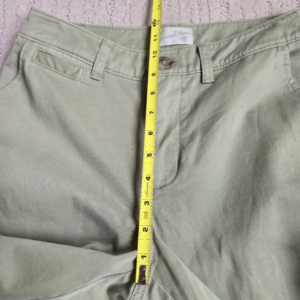Mid-Rise Straight Wide Leg Relaxed Chino Pants Green 4 Sailor French Girl Clean - Picture 10 of 16